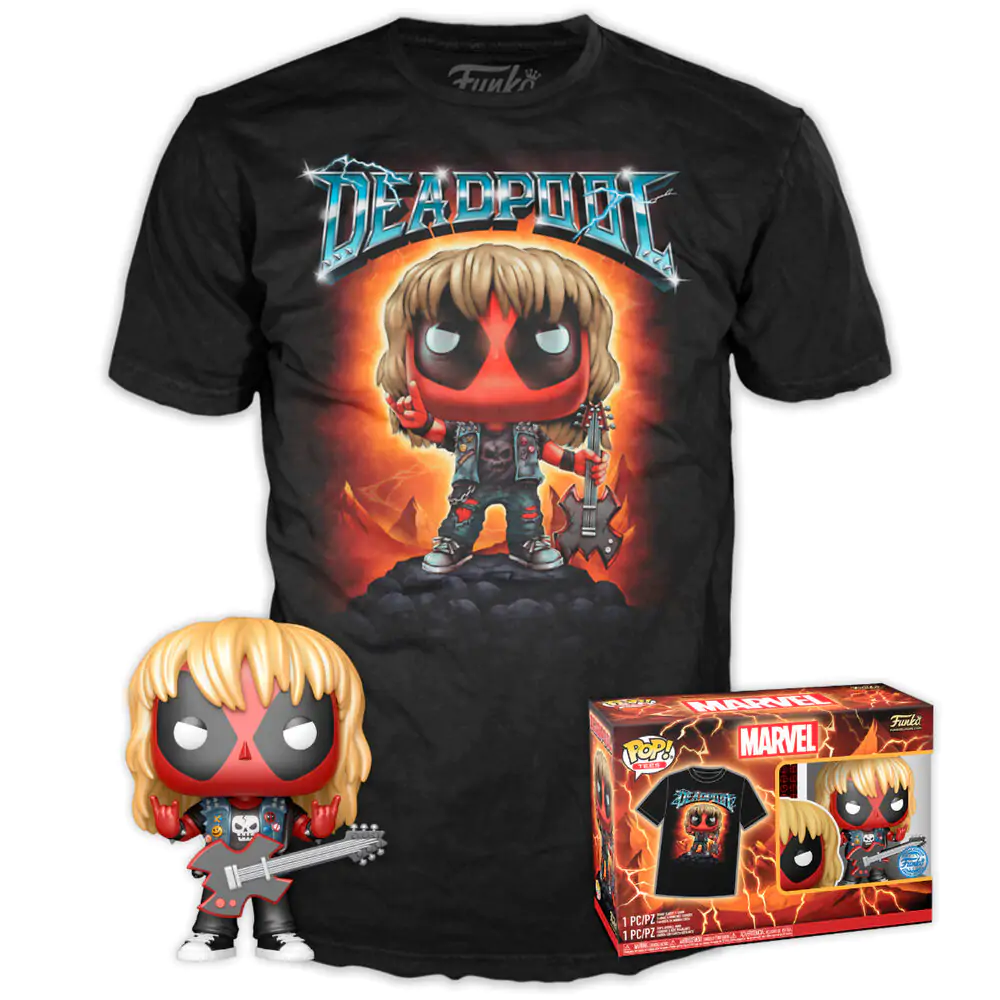 Set figure Funko POP & Tee Marvel Deadpool Heavy Metal product photo