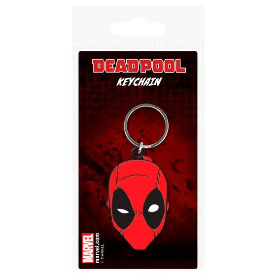 Marvel Comics Rubber Keychain Deadpool Face 6 cm termékfotó