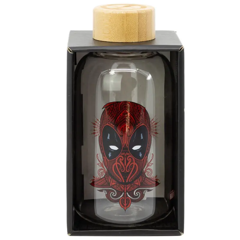 Marvel Deadpool glass bottle 620ml termékfotó