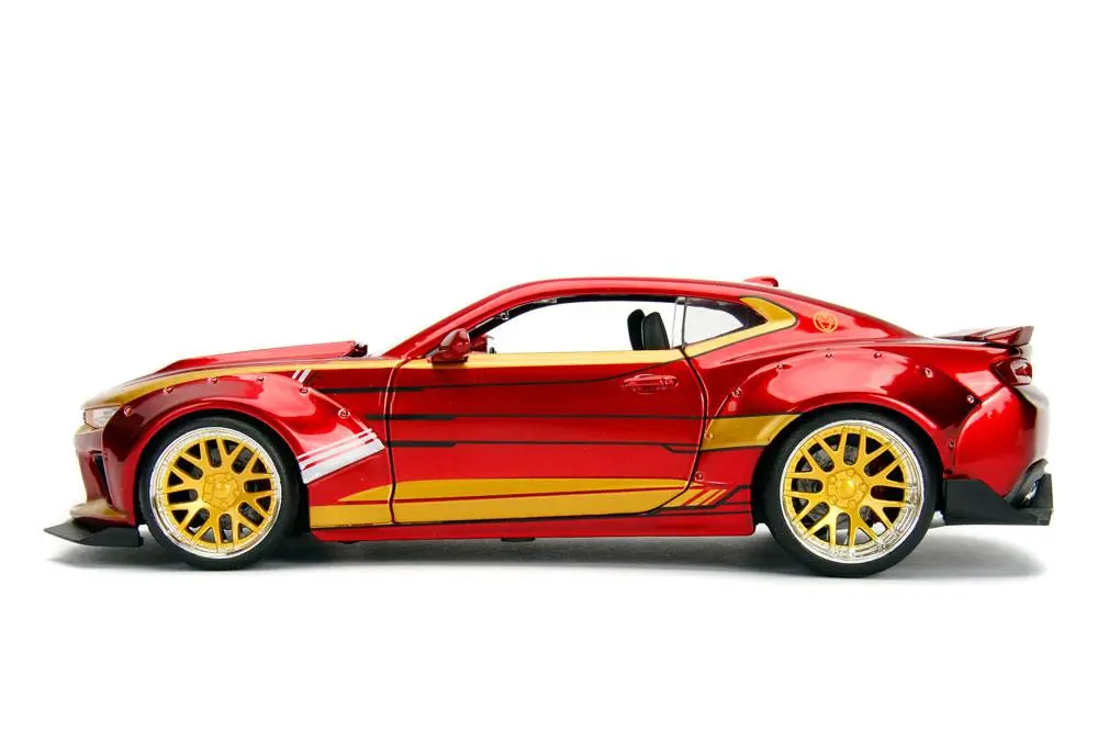 Marvel Diecast Model 1/24 Iron Man &amp; 2016 Chevrolet Camaro product photo