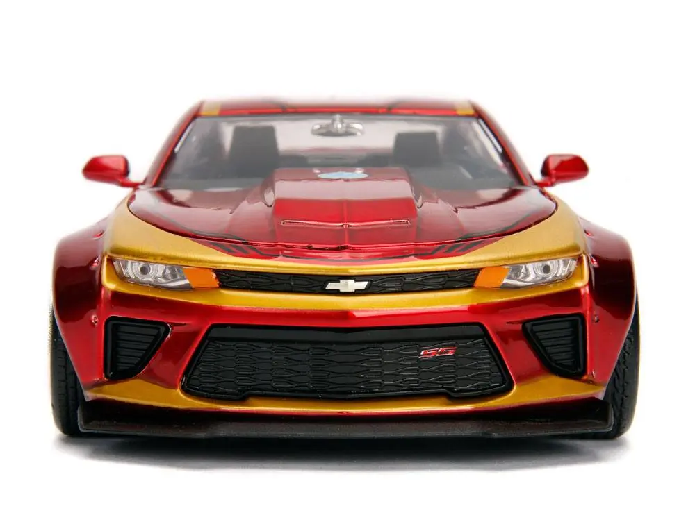 Marvel Diecast Model 1/24 Iron Man &amp; 2016 Chevrolet Camaro product photo