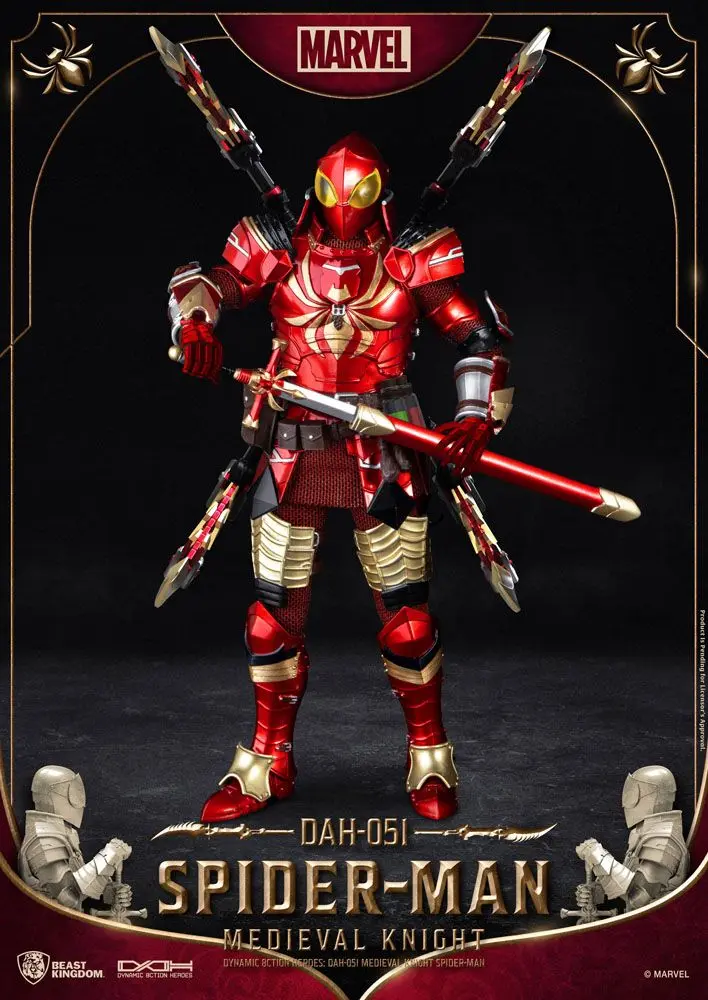 Marvel Dynamic 8ction Heroes Action Figure 1/9 Medieval Knight Spider-Man 20 cm termékfotó