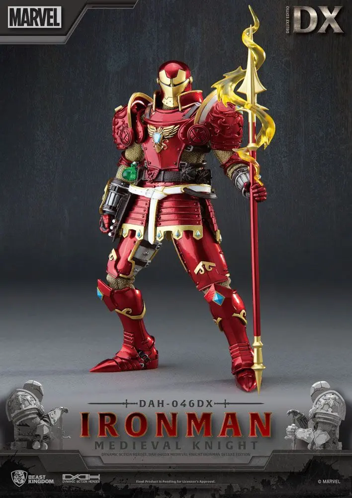 Marvel Dynamic 8ction Heroes Action Figure 1/9 Medieval Knight Iron Man Deluxe Version 20 cm termékfotó