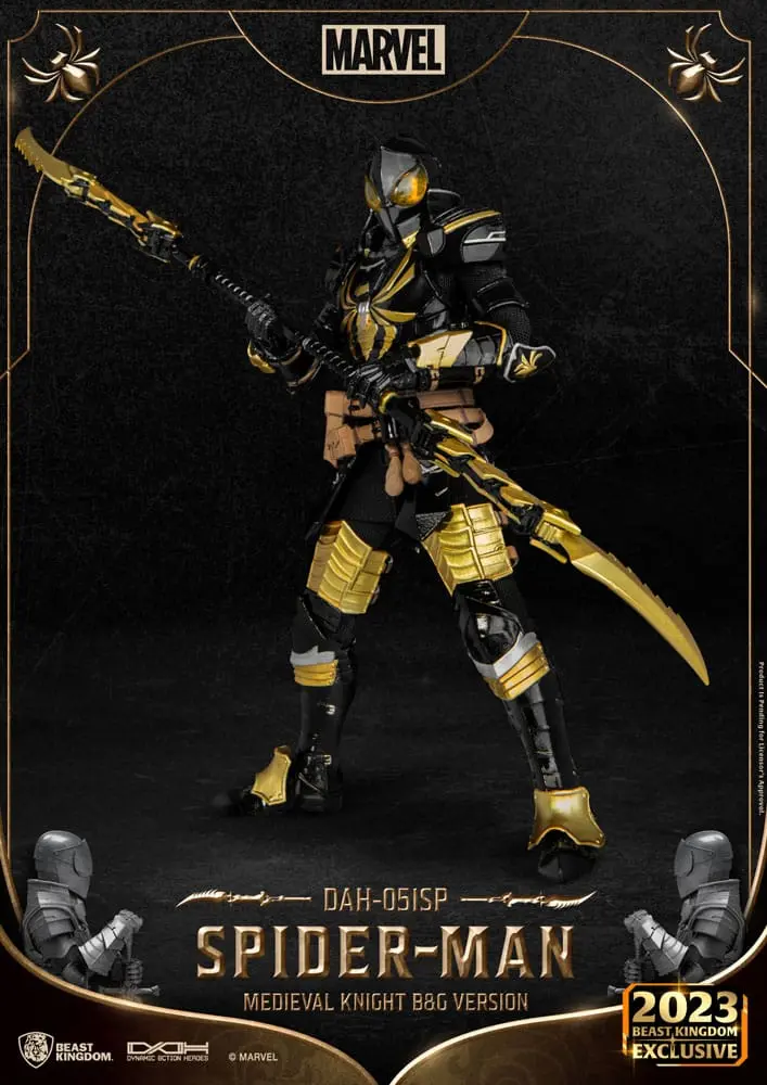Marvel Dynamic 8ction Heroes Action Figure 1/9 Medieval Knight Spider-Man B&amp;G Version 21 cm product photo