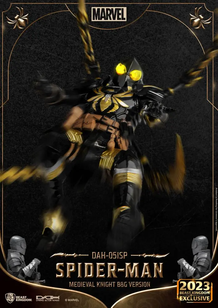 Marvel Dynamic 8ction Heroes Action Figure 1/9 Medieval Knight Spider-Man B&amp;G Version 21 cm product photo