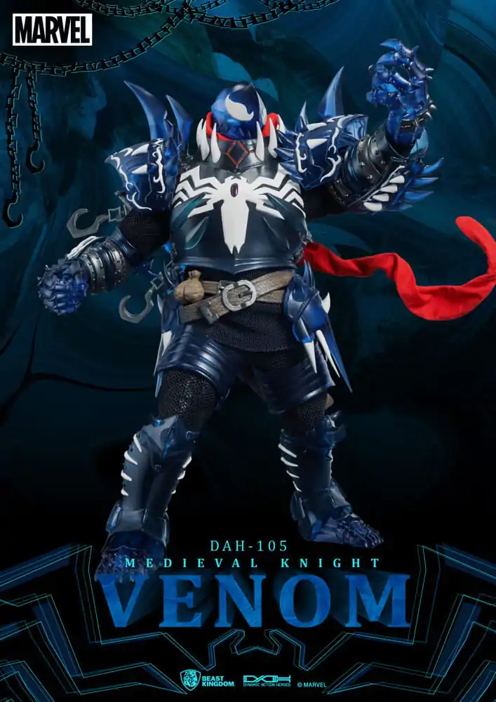 Marvel Dynamic 8ction Heroes Action Figure 1/9 Medieval Knight Venom 23 cm termékfotó