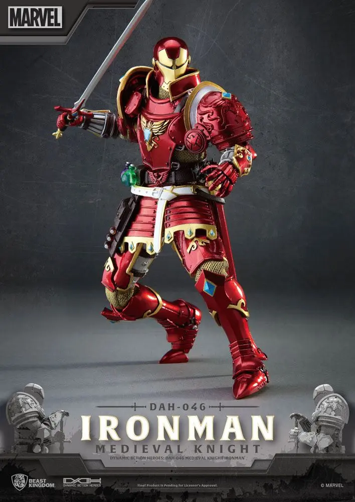 Marvel Dynamic 8ction Heroes Action Figure 1/9 Medieval Knight Iron Man 20 cm product photo