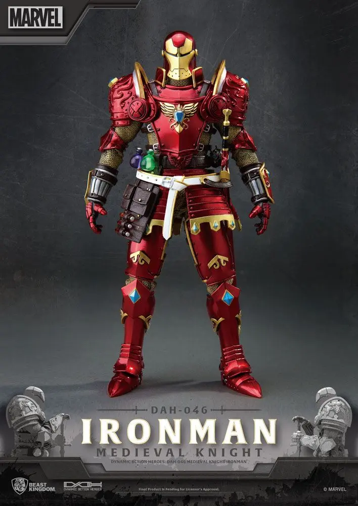 Marvel Dynamic 8ction Heroes Action Figure 1/9 Medieval Knight Iron Man 20 cm product photo