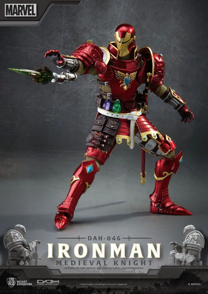 Marvel Dynamic 8ction Heroes Action Figure 1/9 Medieval Knight Iron Man 20 cm product photo