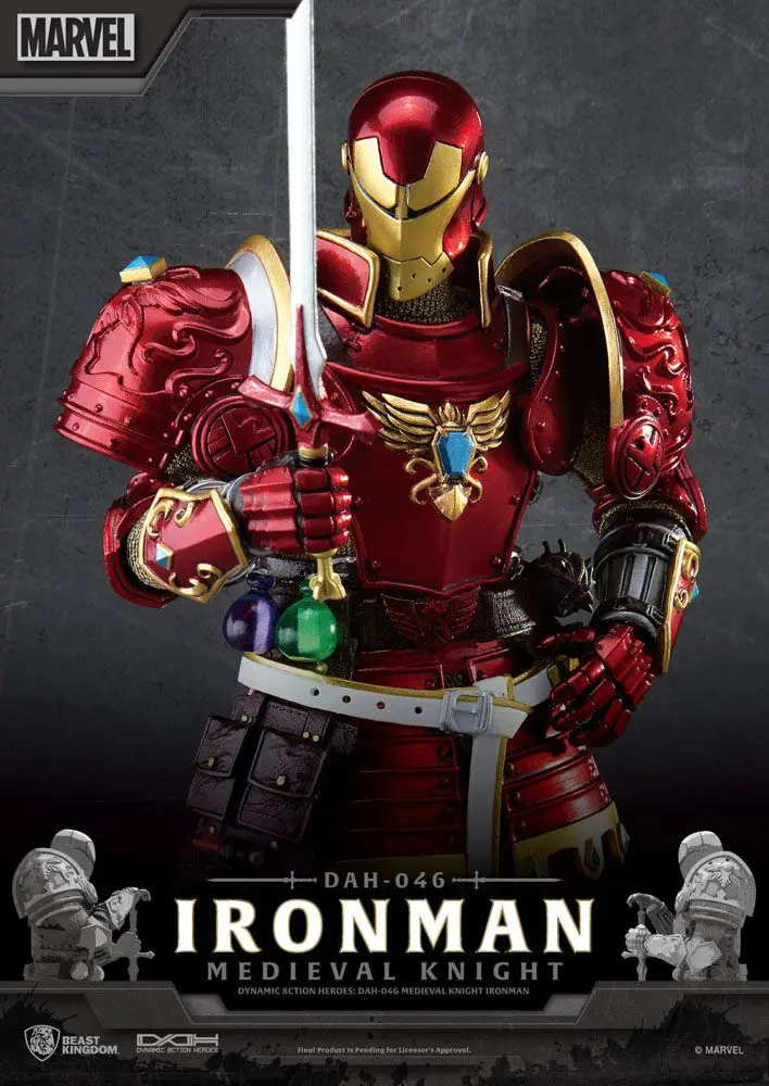 Marvel Dynamic 8ction Heroes Action Figure 1/9 Medieval Knight Iron Man 20 cm product photo