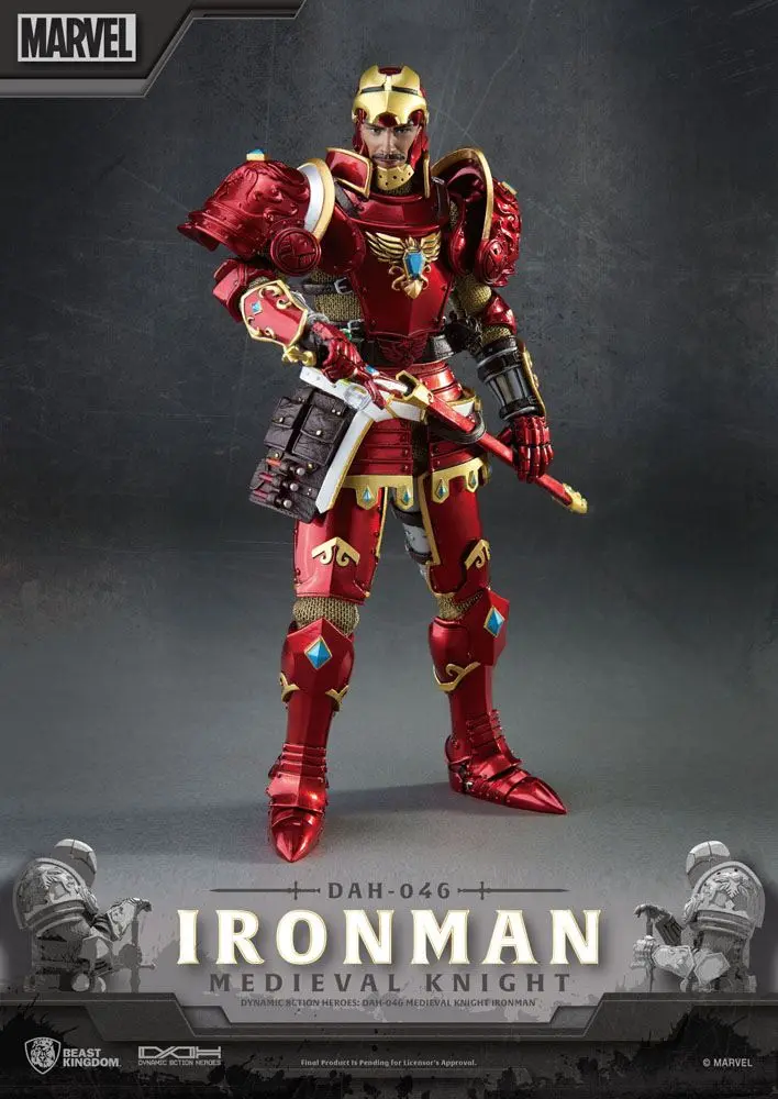 Marvel Dynamic 8ction Heroes Action Figure 1/9 Medieval Knight Iron Man 20 cm product photo