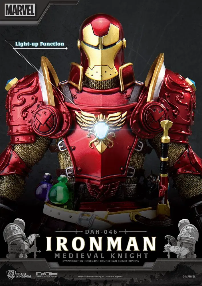 Marvel Dynamic 8ction Heroes Action Figure 1/9 Medieval Knight Iron Man 20 cm product photo
