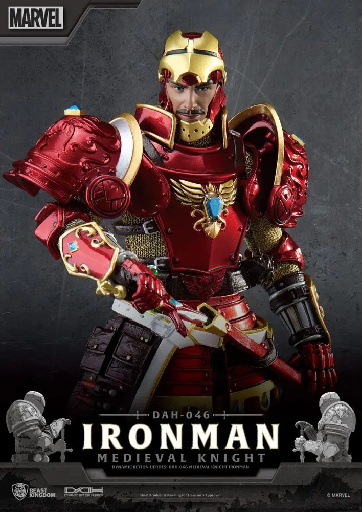 Marvel Dynamic 8ction Heroes Action Figure 1/9 Medieval Knight Iron Man 20 cm product photo