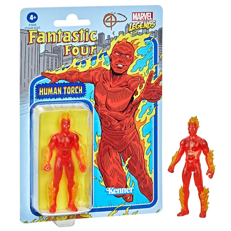 Marvel Fantastic Four Human Torch retro figure 9,5cm product photo