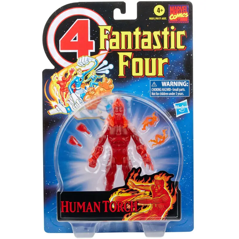 Fantastic Four Marvel Legends Retro Action Figure Human Torch 15 cm product photo