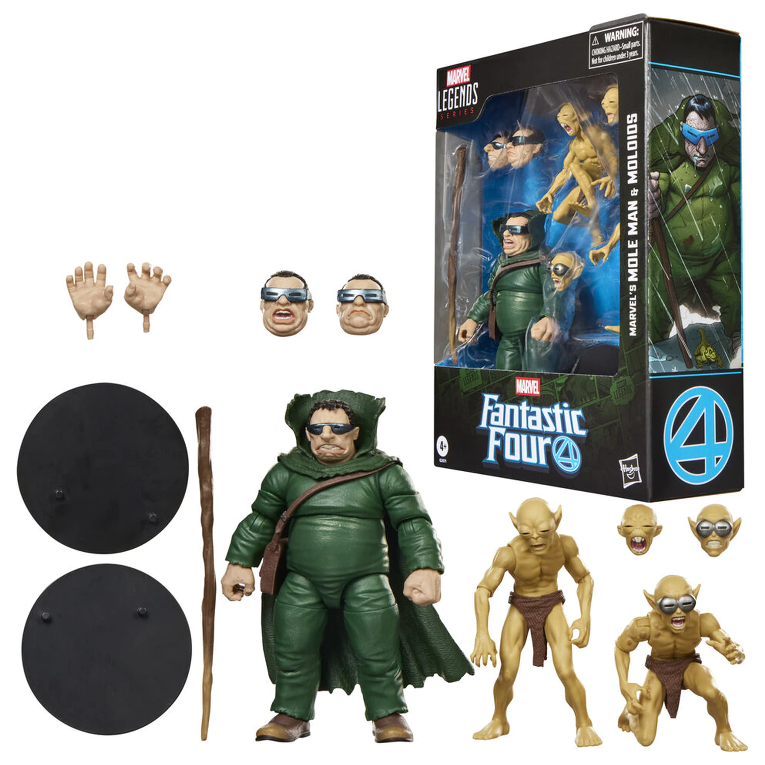 Marvel Fantastic Four Marvels Mole Man & Moloios set of figures 15cm product photo