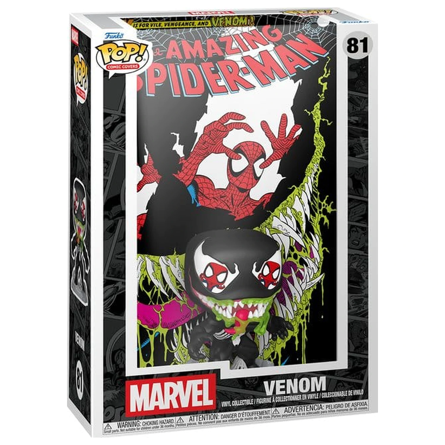 Marvel Funko POP! Comic Covers Vinyl Figure Amazing Spider-Man #346 (Venom) 9 cm product photo