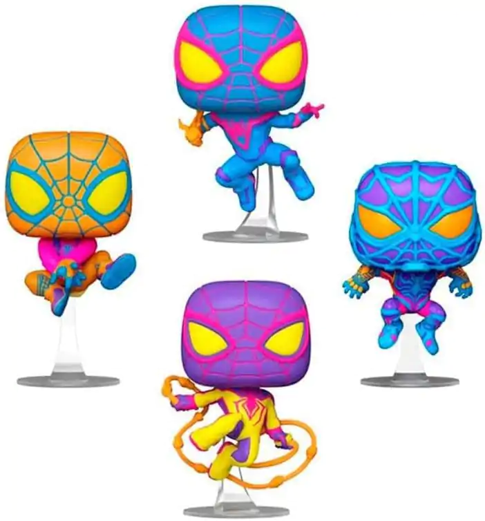Marvel Funko POP! TV Vinyl Figure 4-Pack Miles Morales (BLKLT) 9 cm product photo