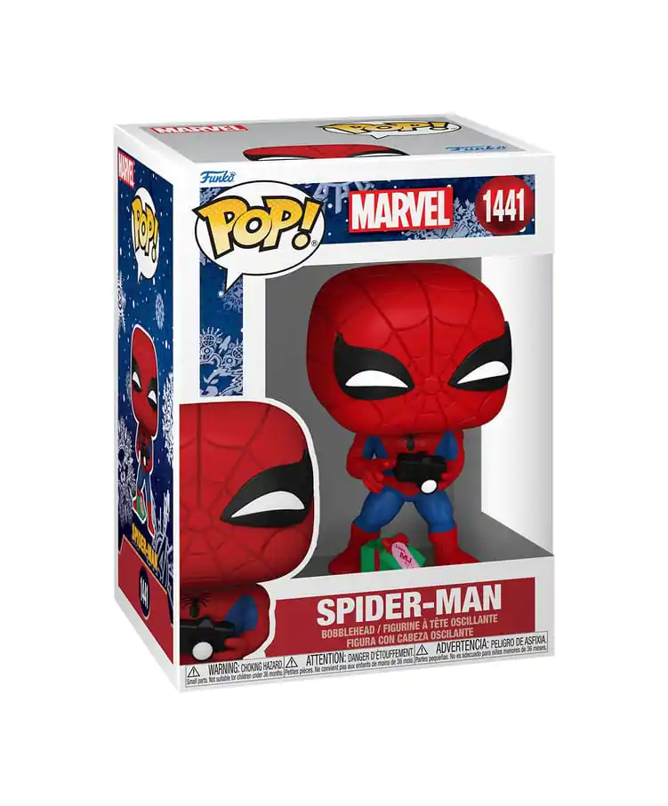 Marvel Funko POP! Vinyl Figure Holiday Spiderman w/Open gift 9 cm product photo