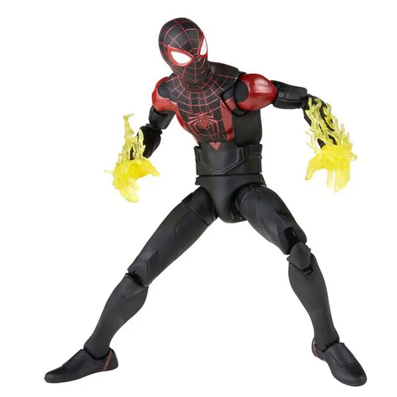 Marvel Game Verse Black Suit Spiderman Miles Morales figure 15cm product photo