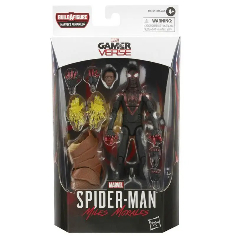 Marvel Game Verse Black Suit Spiderman Miles Morales figure 15cm product photo