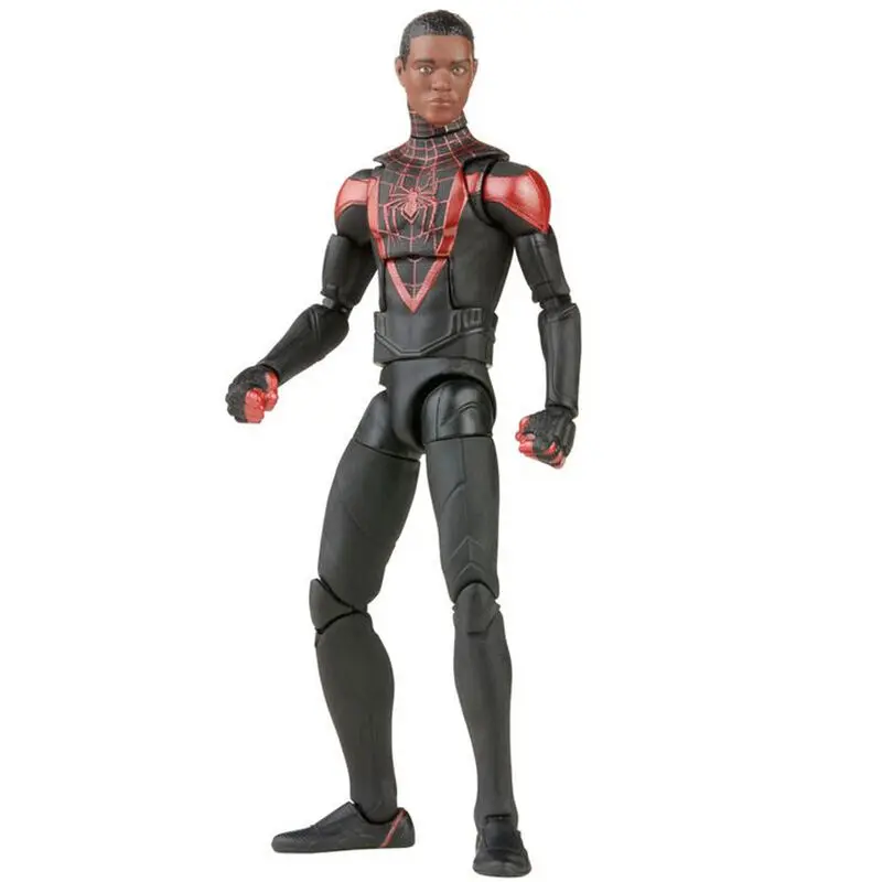 Marvel Game Verse Black Suit Spiderman Miles Morales figure 15cm product photo