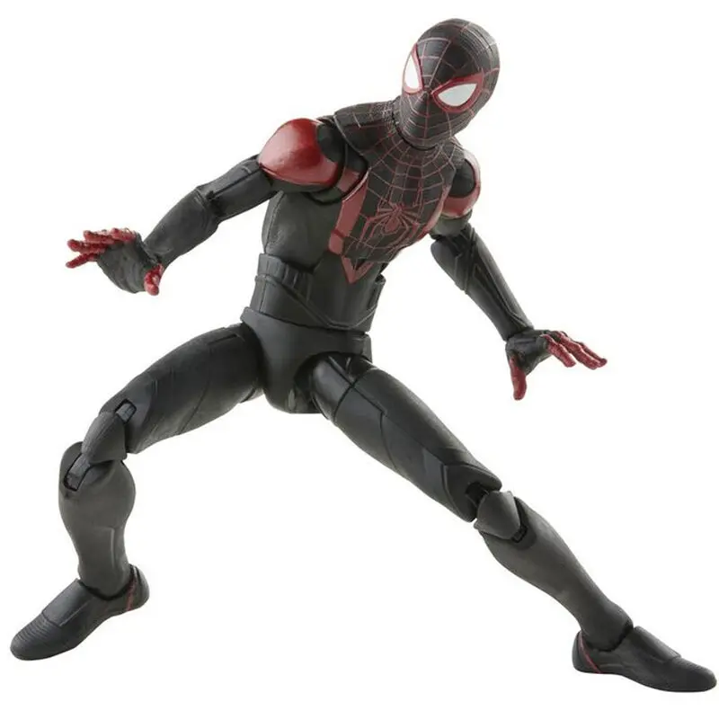 Marvel Game Verse Black Suit Spiderman Miles Morales figure 15cm product photo