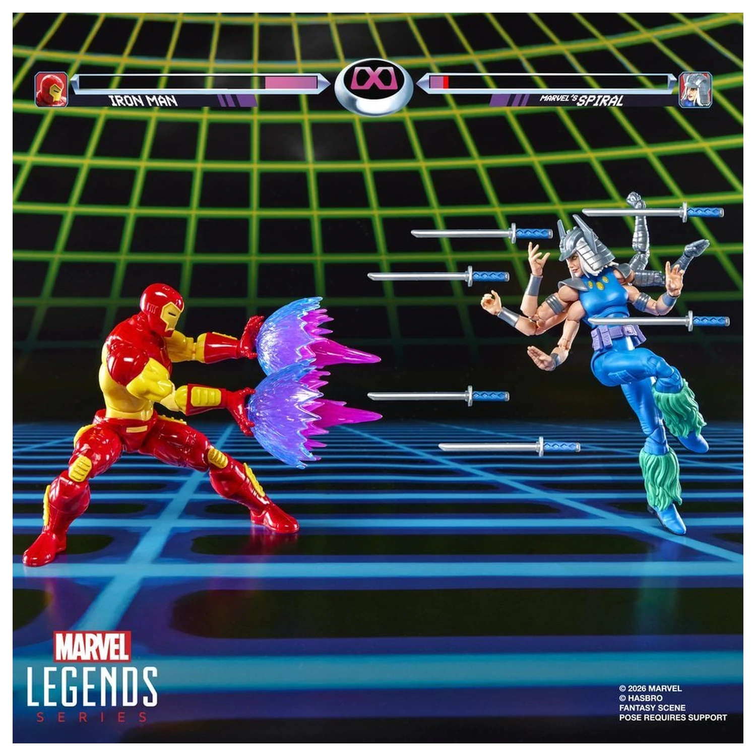 Marvel Games Iron Man Vs Marvels Spiral pack 2 figures 15cm product photo