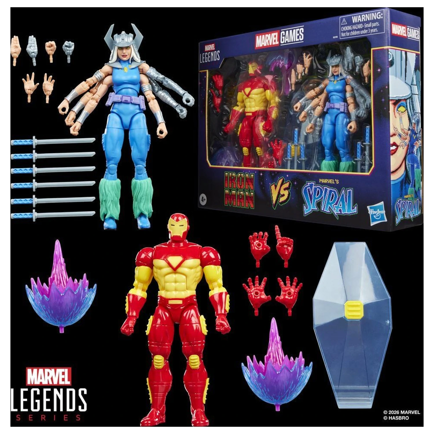 Marvel Games Iron Man Vs Marvels Spiral pack 2 figures 15cm product photo