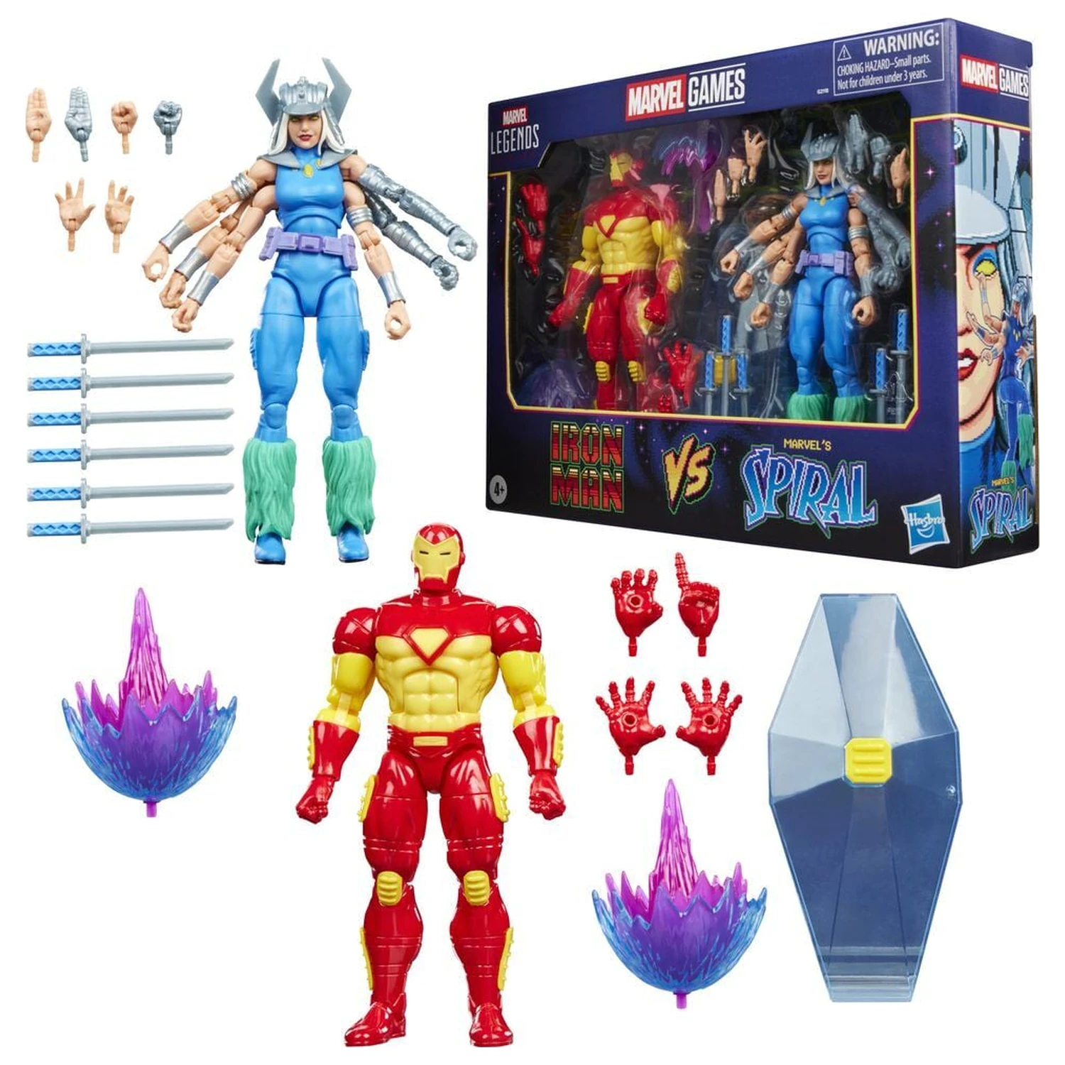 Marvel Games Iron Man Vs Marvels Spiral pack 2 figures 15cm product photo