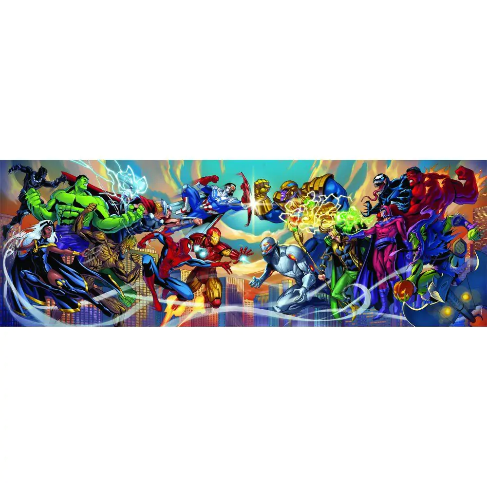 Marvel Heroes vs Villains panorama puzzle 1000pcs product photo