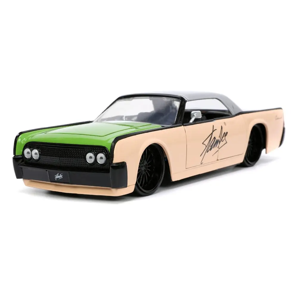 Marvel Hollywood Rides Diecast Model 1/24 1963 Lincoln Continental with Stan Lee Figur product photo