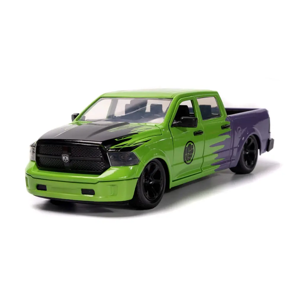Marvel Hollywood Rides Diecast Model 1/24 2014 Ram 1500 with Hulk Figur product photo
