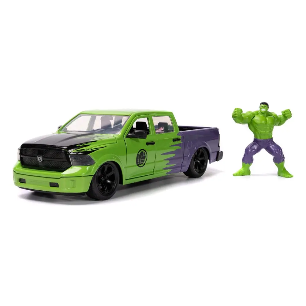 Marvel Hollywood Rides Diecast Model 1/24 2014 Ram 1500 with Hulk Figur product photo
