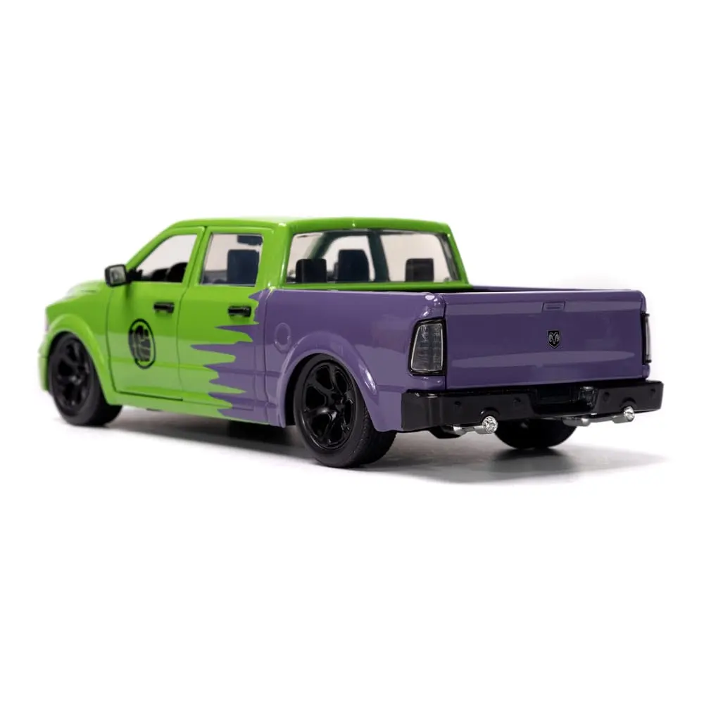 Marvel Hollywood Rides Diecast Model 1/24 2014 Ram 1500 with Hulk Figur product photo