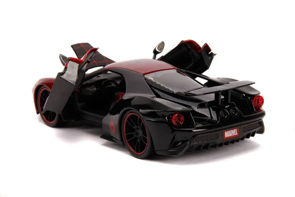 Marvel Hollywood Rides Diecast Model 1/24 2017 Ford GT with Miles Morales Figure product photo