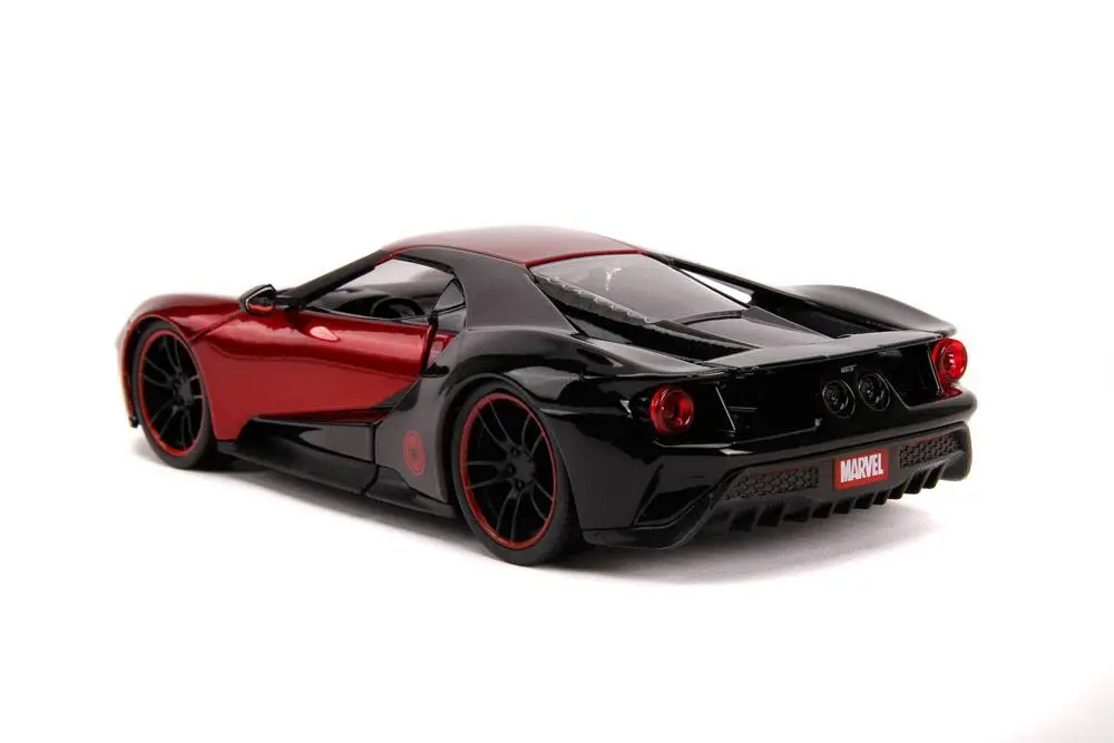 Marvel Hollywood Rides Diecast Model 1/24 2017 Ford GT with Miles Morales Figure product photo
