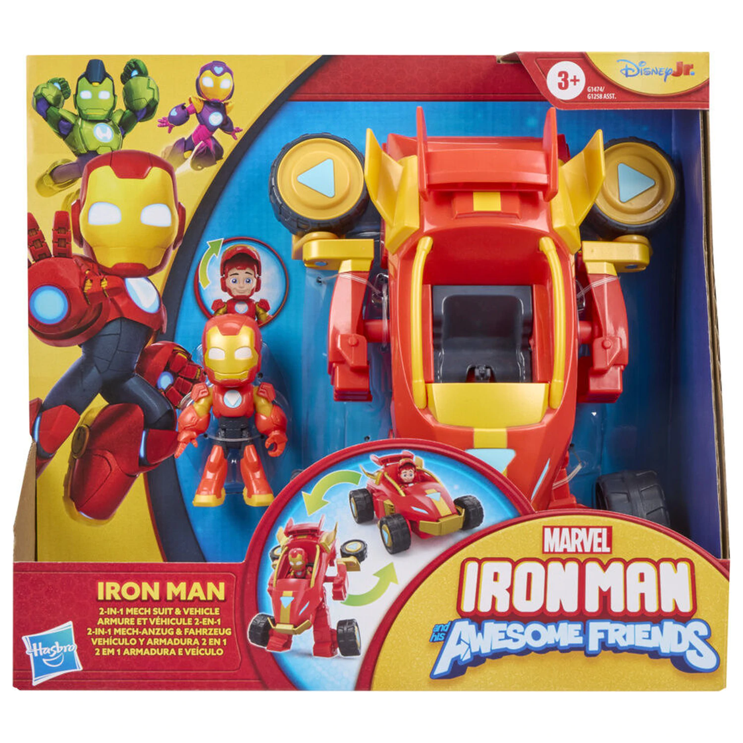 Marvel Iron Man And His Awesome Friends figure and vehicle product photo