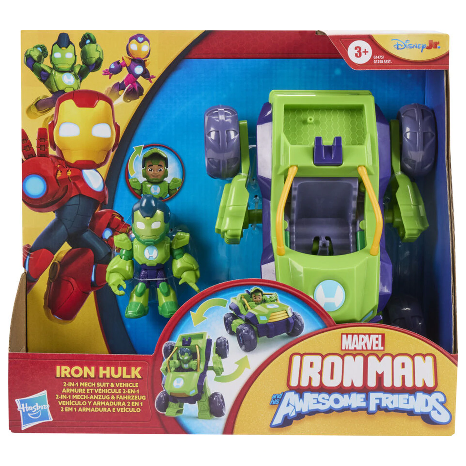 Marvel Iron Man And His Awesome Friends Hulk figure and vehicle product photo