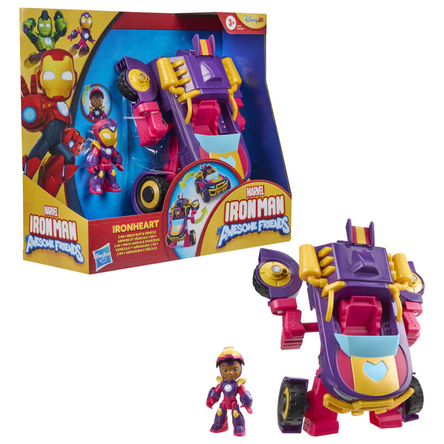 Marvel Iron Man And His Awesome Friends Iron Hear figure and vehicle product photo