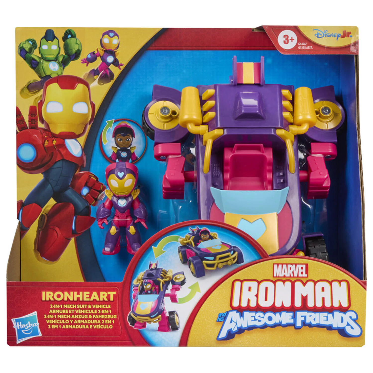 Marvel Iron Man And His Awesome Friends Iron Hear figure and vehicle product photo