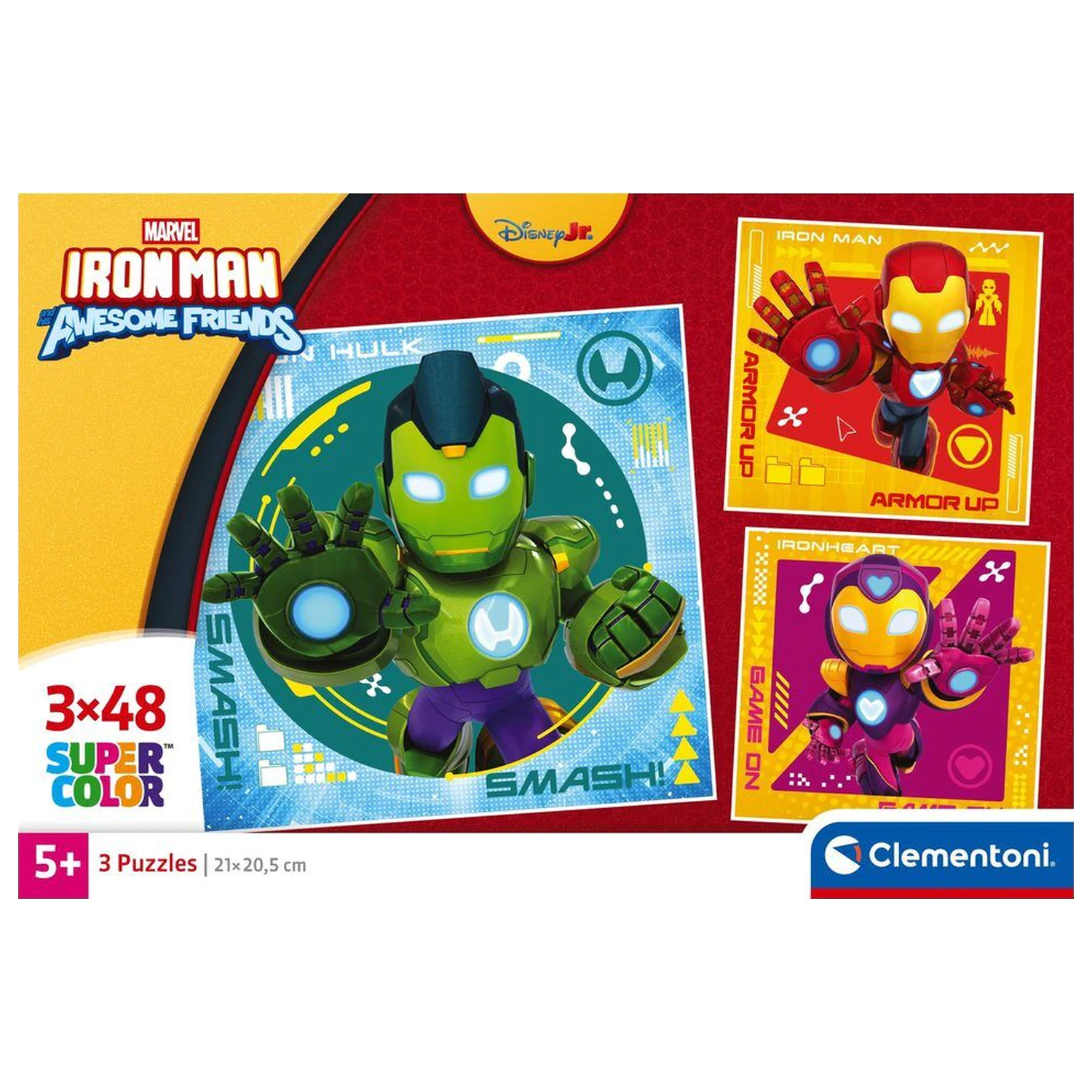 Marvel Iron Man And His Awesome Square puzzle 3x48pcs product photo