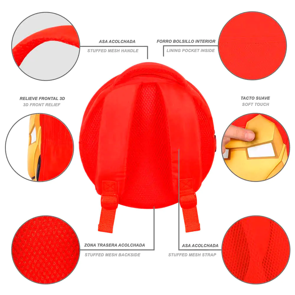 Marvel Iron Man Emoji 3D backpack 22cm product photo