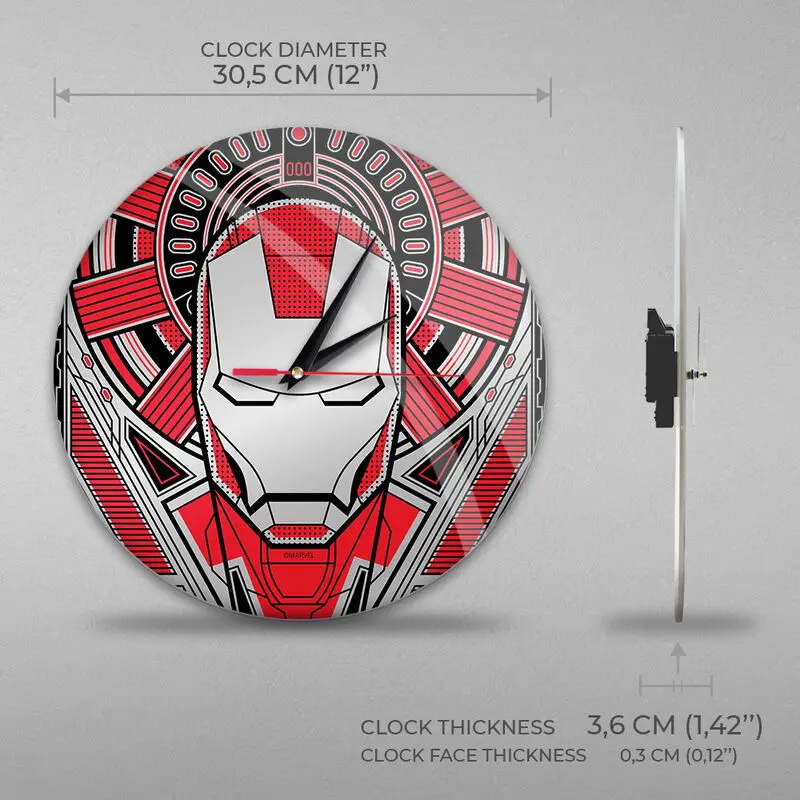 Marvel Iron Man wall clock product photo