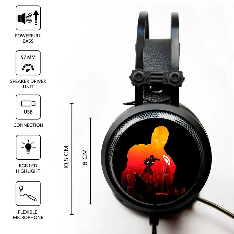 Marvel Iron Man Gaming headphones product photo