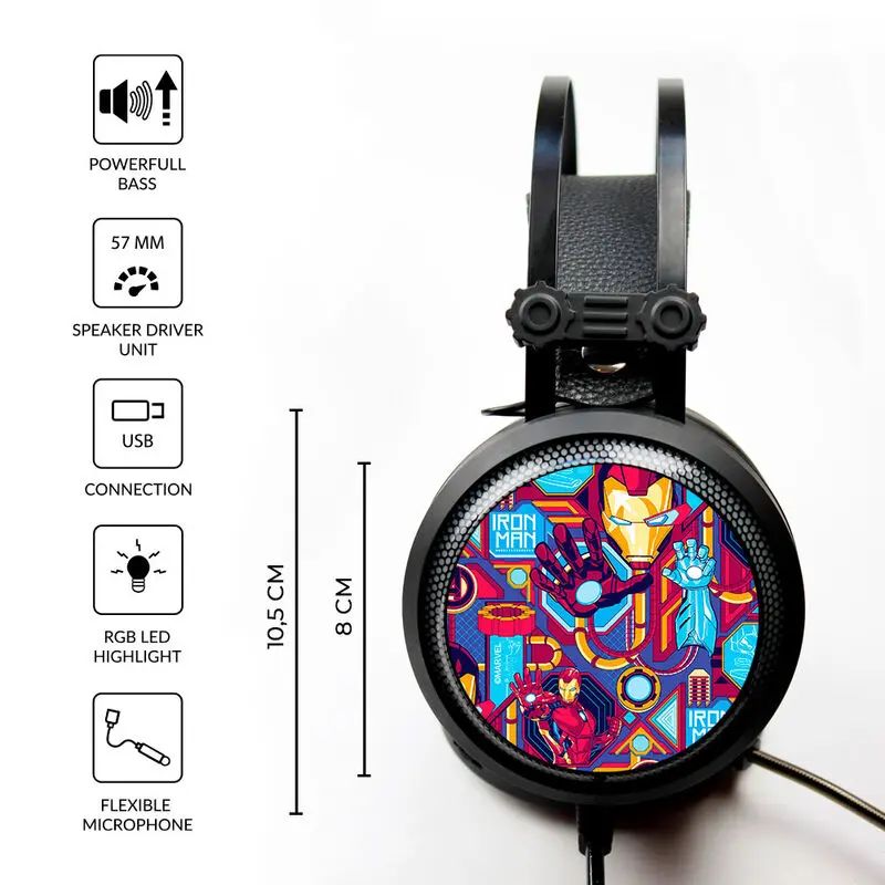 Marvel Iron Man Gaming headphones product photo