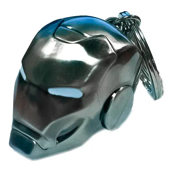 Marvel Comics Metal Keychain Iron Man Helmet Mark II product photo