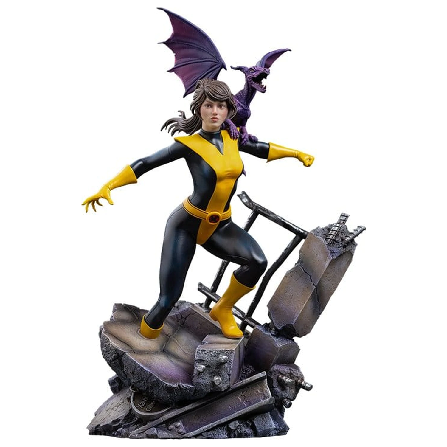 Marvel Kitty Pride & Lockheed X-Men Comics BDS Art Scale Statue 1/10 Kitty Pride & Lockheed product photo