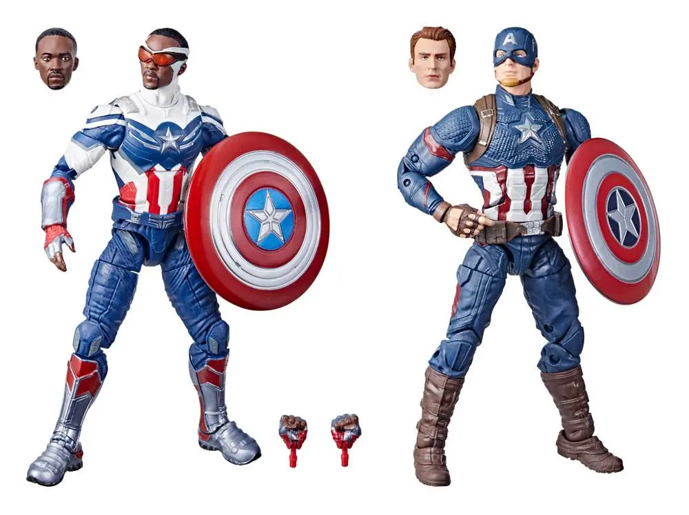 Marvel Legends Action Figure 2-Pack  2022 Captain America: Sam Wilson &amp; Steve Rogers 15 cm product photo