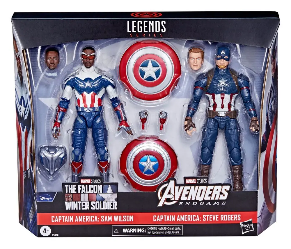 Marvel Legends Action Figure 2-Pack  2022 Captain America: Sam Wilson &amp; Steve Rogers 15 cm product photo